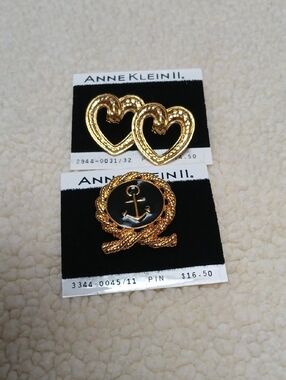 Two Vintage ANNE KLEIN brooch Pins